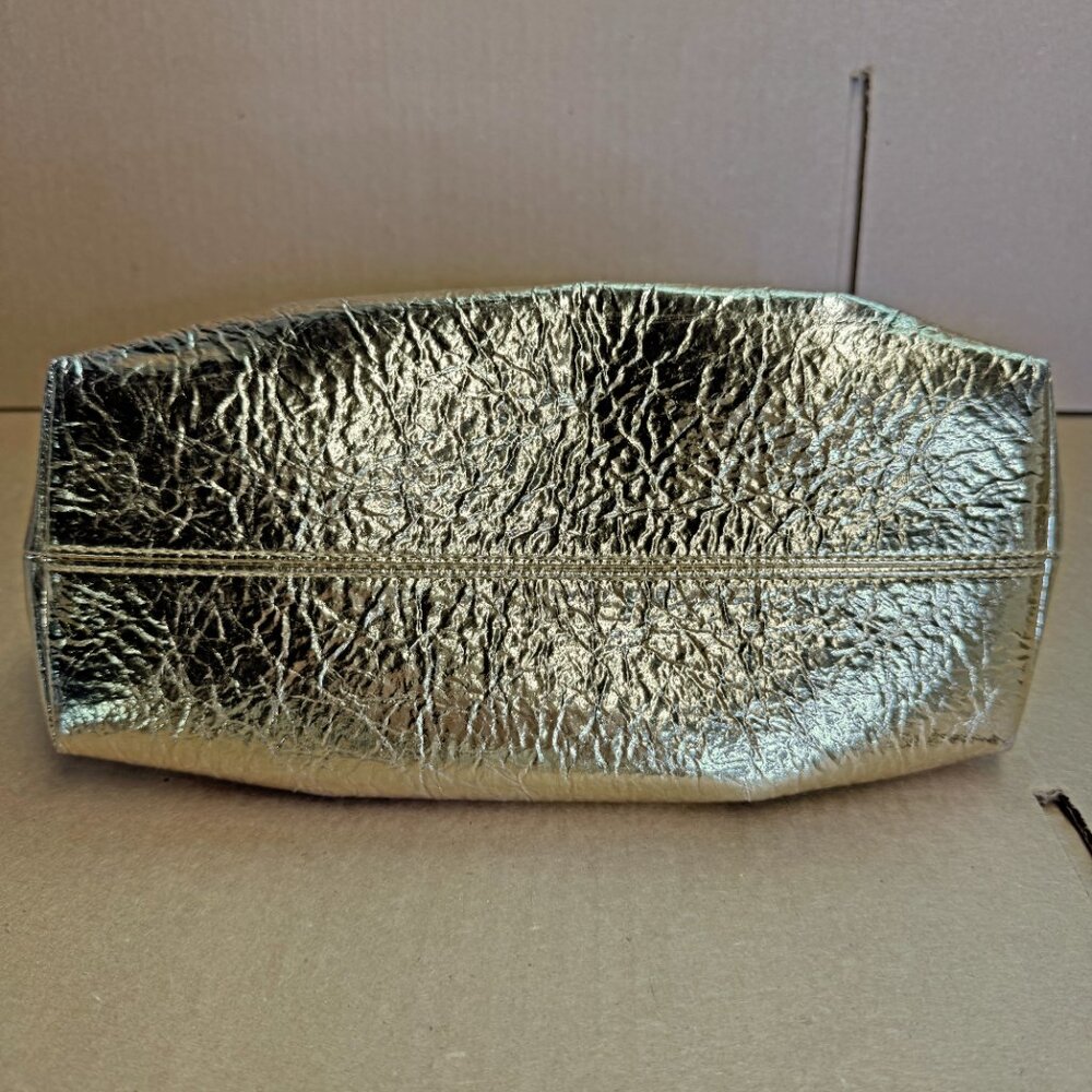 Themoire Tia Pinatex Fabric Clutch - Gold - Picture 4 of 9